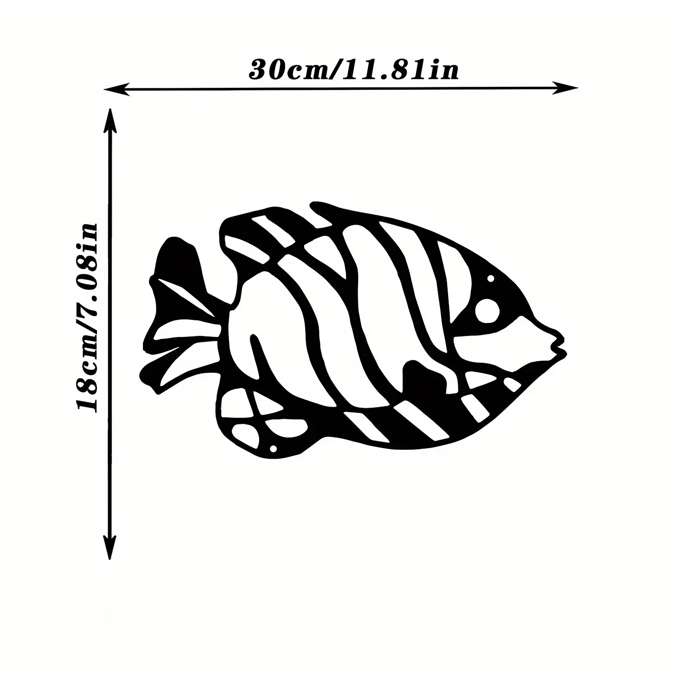 1pc Sea Fish Metal Wall Art per soggiorno, decorazione esterna, decorazione da parete, arredamento per la casa della camera da letto, decorazione da appendere alla parete in metallo