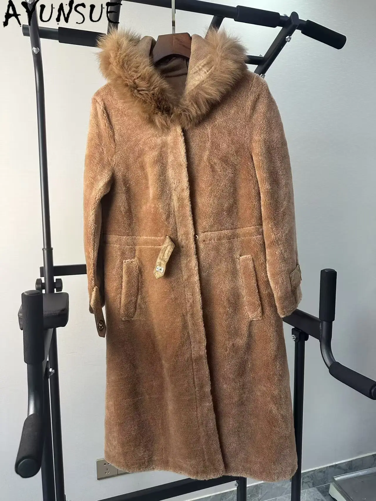 AYUNSUE Real Wool Jacket Men Winter Clothes Warm Sheep Shearing Coat Unique Coats Promotion Minor Flaws No Refund No Exchange
