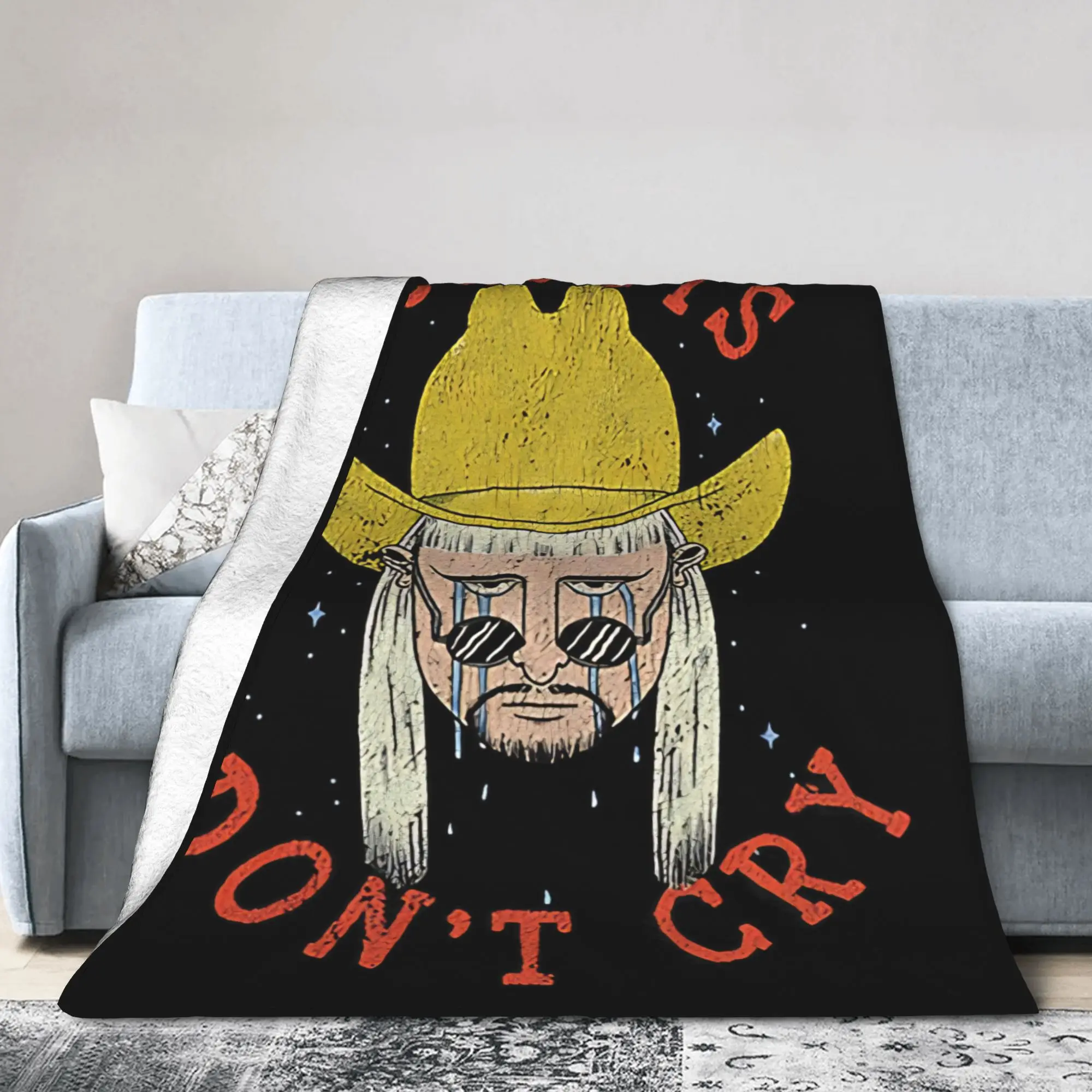 Oliver Tree Cowboys Don't Cry Flannel Blankets  Awesome Throw Blanket for Bed Sofa Couch 200x150cm Plush Thin Quilt