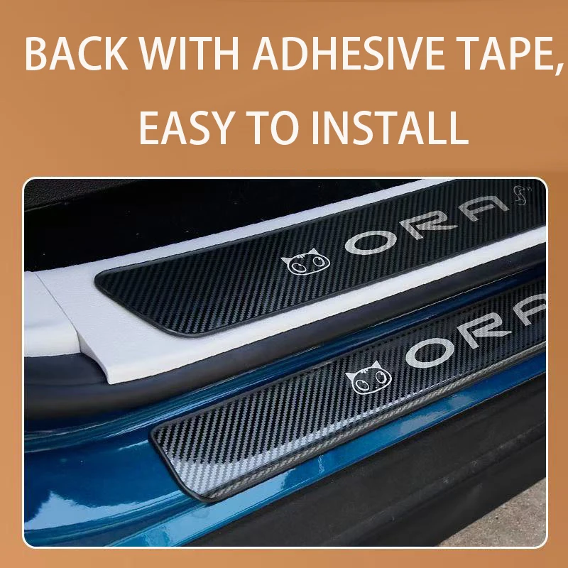 الفولاذ المقاوم للصدأ ل ORA FUNKY CAT 03 E-TECH GT LIGHTING CAT 2025 2024 2023 عتبة باب السيارة لوحة بالية جدار كبير ملحقات السيارة #4