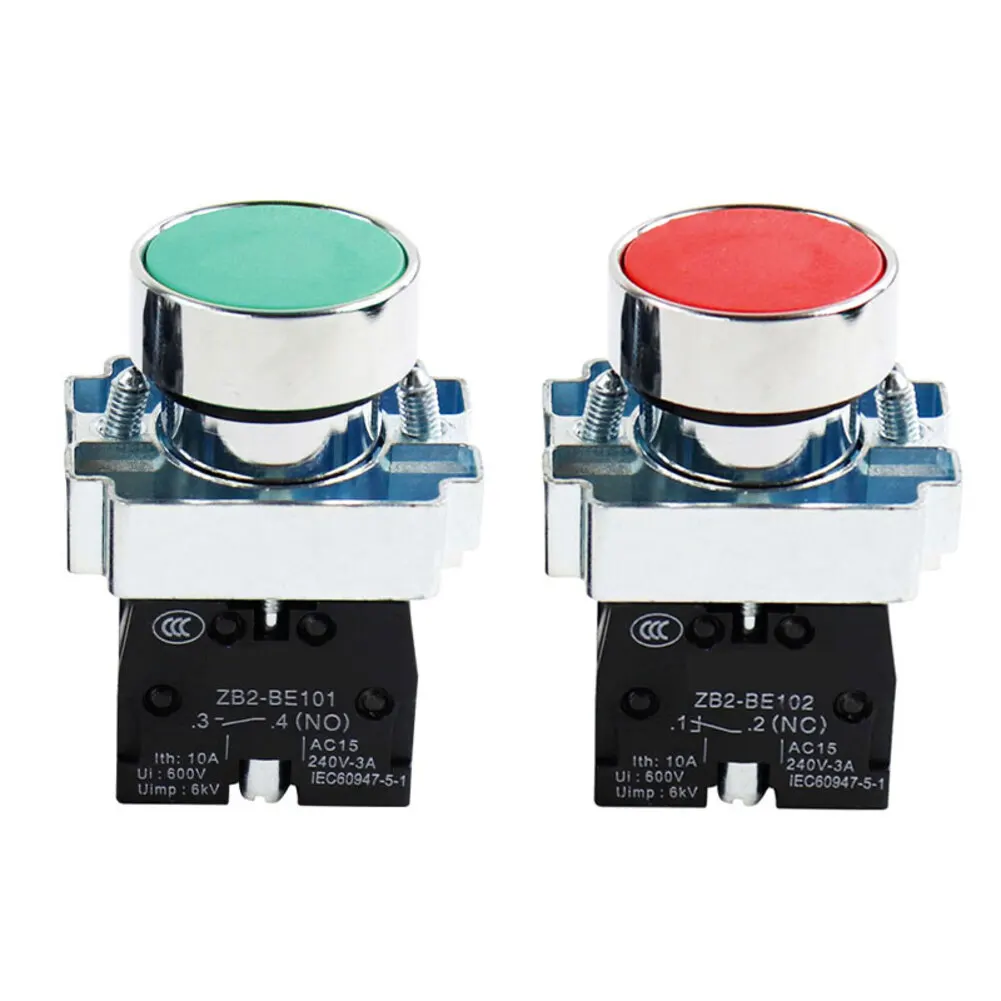 สวิตช์ปุ่มกดแบบกดติดปล่อยดับขนาด 22 มม. สวิตช์อุตสาหกรรมกันน้ำระดับ IP65 รูปแบบการตั้งค่าหน้าสัมผัสอเนกประสงค์