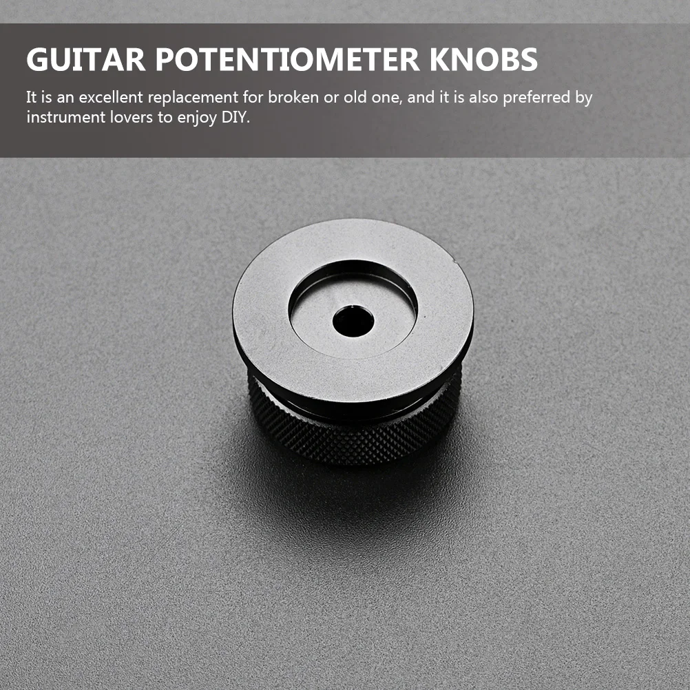 

Guitar Machine Heads Knobs Black Indicator Amp for Electric Accessories Dimming Aluminum