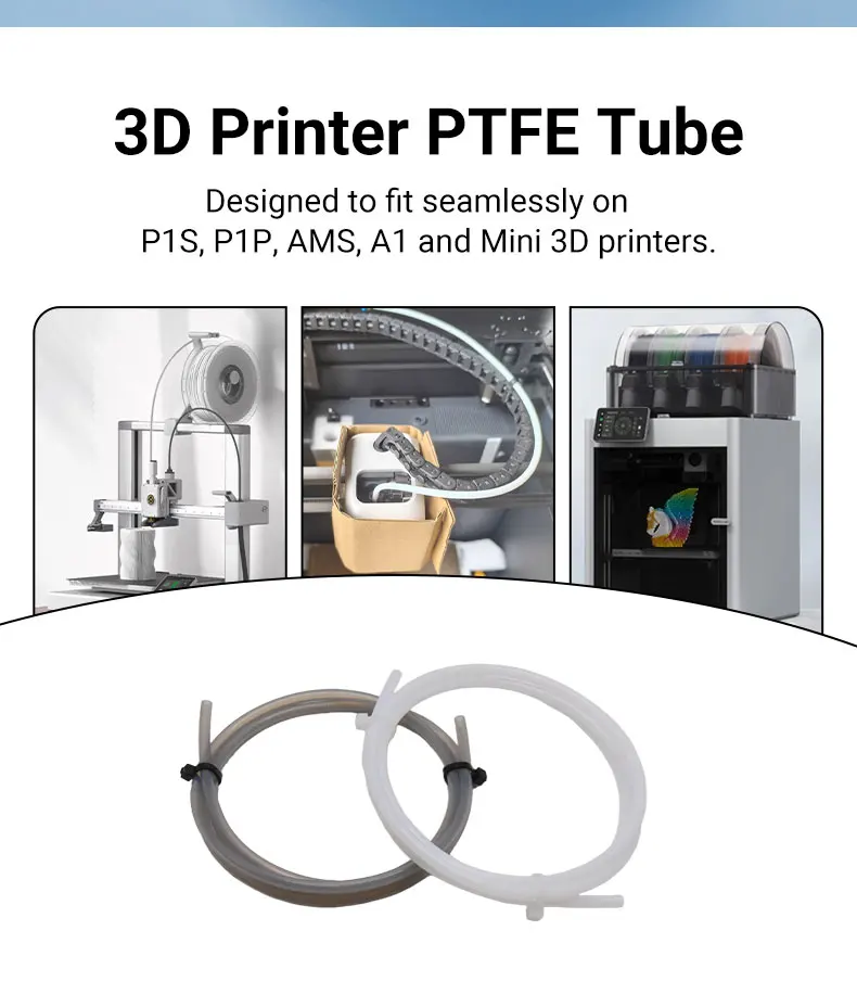 PTFE-Schlauch für Labor P1P P1S P2S X1 X1C A1 H2D K1 AD5M Bowden Extruder Filament 1,75mm 2,5*4mm AMS PTFE-Rohr 3D-Drucker Zubehör – Detail 2