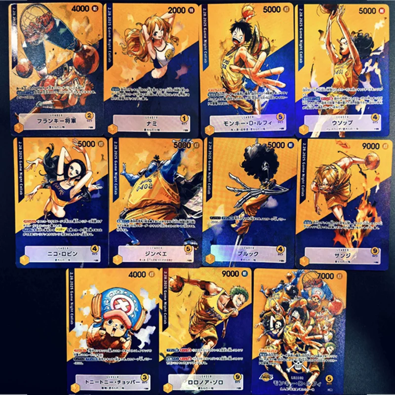 

Diy One Piece Card Japanese Version Leader Card Basketball Series Monkey D Luffy Zoro Nami Usopp Sanji Chopper Franky Robin