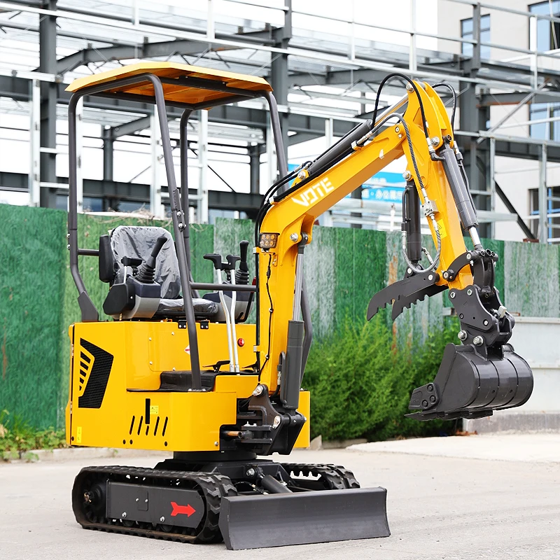 

Free Shipping Mini Digger 1 Ton Earth-moving Machinery Small Crawler Bagger Multifunctional Hydraulic Mini Excavator Customized