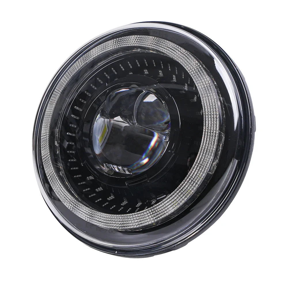 

Dot Approved E9 7 Led Dragon Eye Design White Drl Motorcycle Turn signal Headlights for Luces Luz for harley Davidson