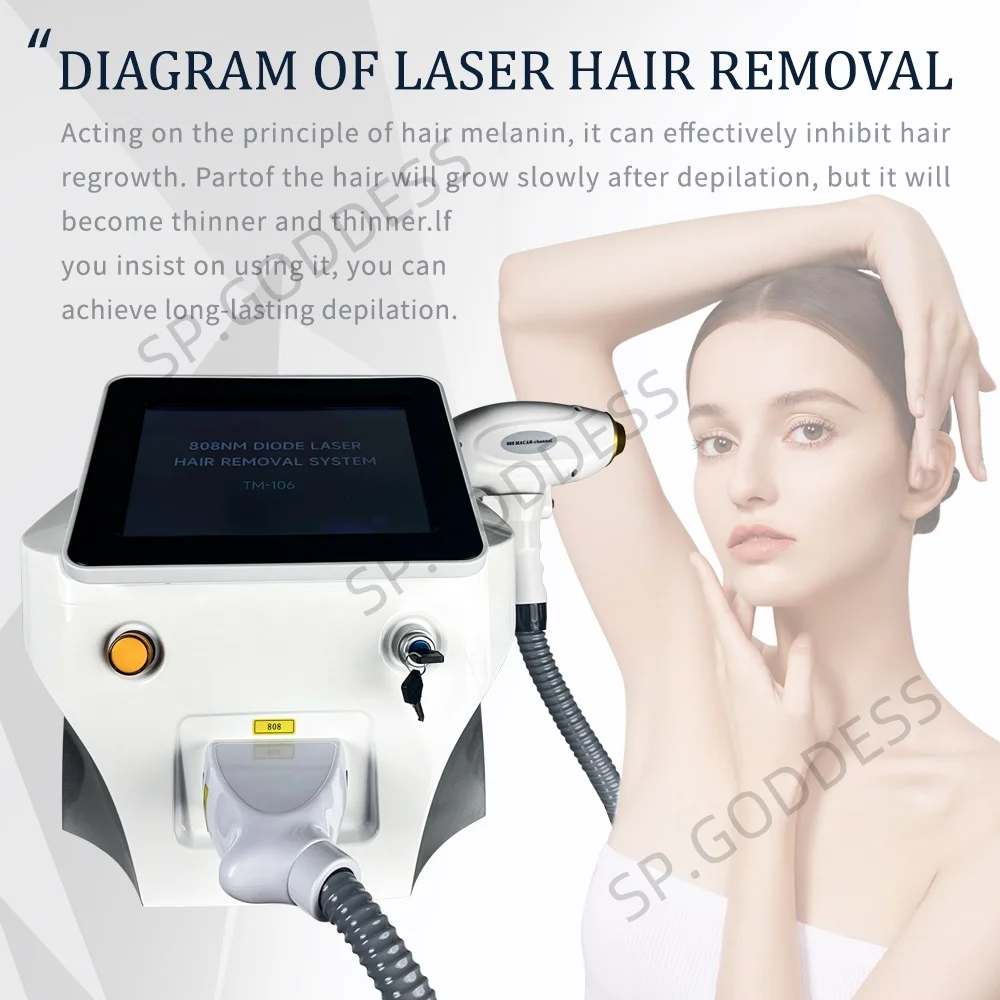 Профессиональный диодный лазер 3500 Вт для удаления волос с 3 длинами волн, охлаждающая головка, безболезненное лазерное удаление волос на лице и теле, CE