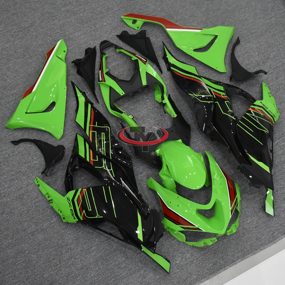 Cowling Green floral red KRT print line design Motorcycle For ZX6R 636 2024 2025 ZX 6R Full Fairing Kit Bodywork