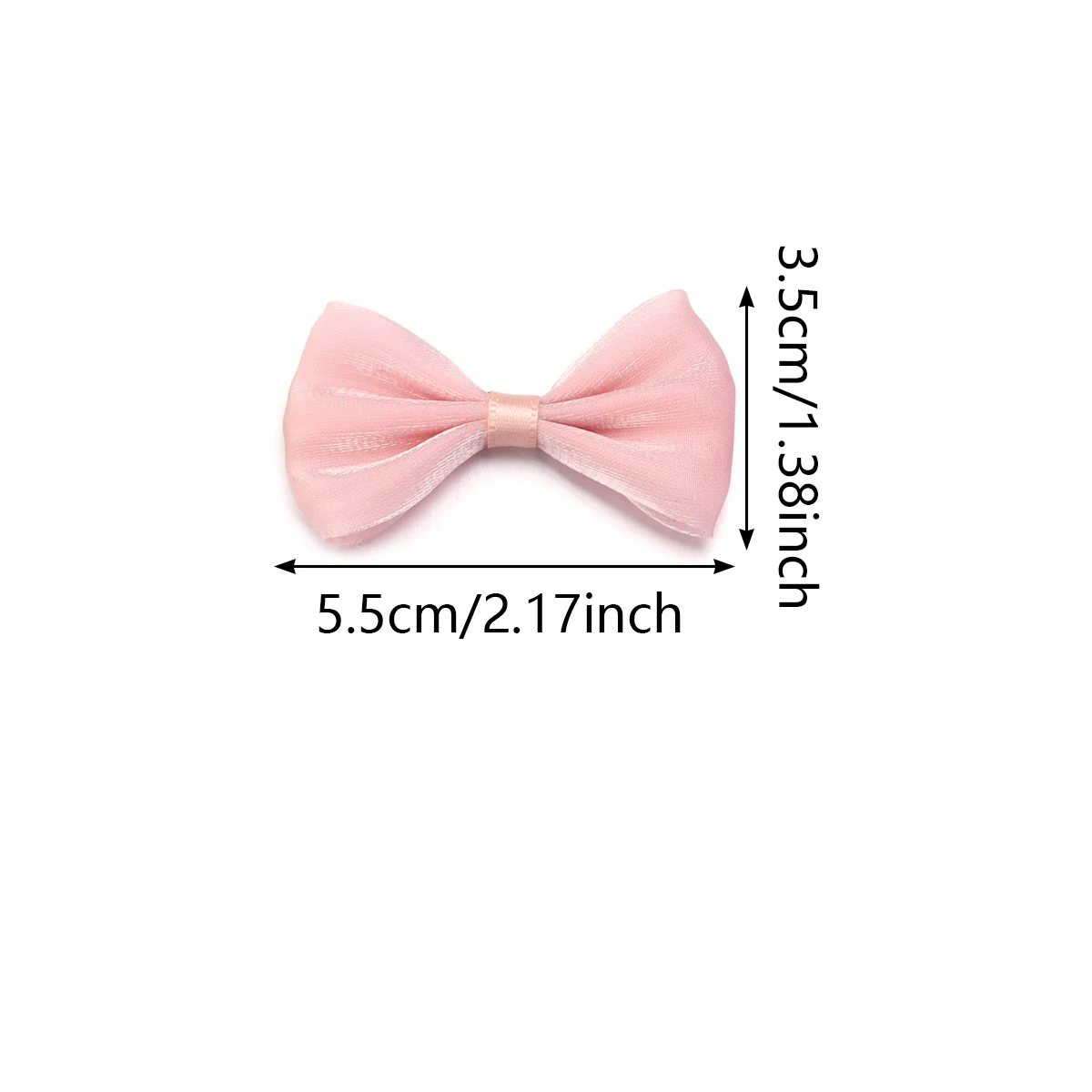 10Pcs/Lot 3.5*5.5cm Pearl Color Polyester Ribbon Bows Plain Handmade Bowknots For DIY Sewing Crafts Gift Clothing Hair Accesso