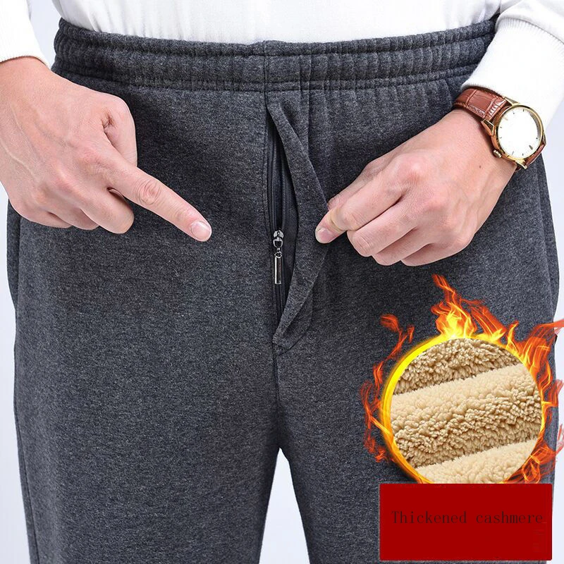 

2022 Winter Thick Warm Fleece Sweatpants Men Big Size Joggers Trousers LOOSE Sportswear Casual Track Pants Plus Size 6XL 7XL