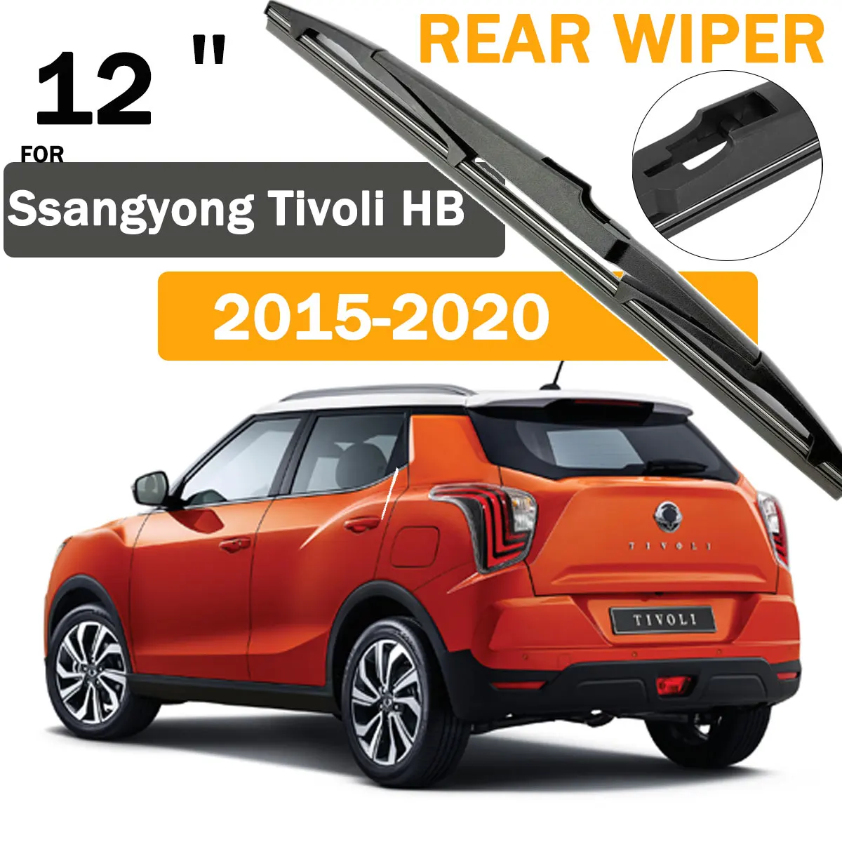 12-Zoll-Auto-Heckscheibenwischerblatt 1 Stück für Ssangyong 	 Tivoli Hatchback 2015-2020 Auto-Heckscheiben-Zubehör