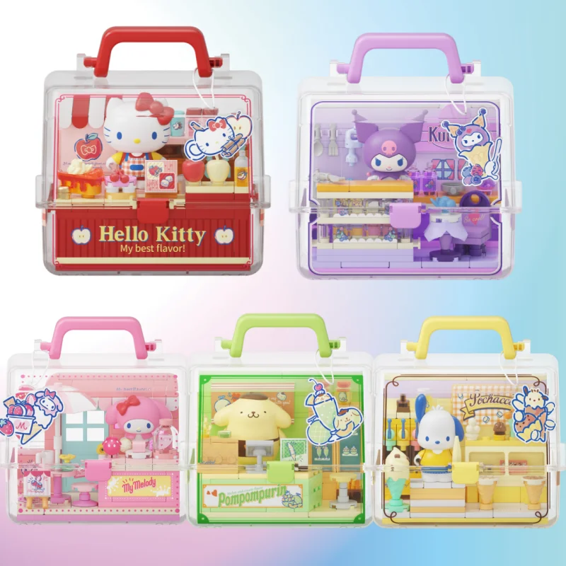 AREAX Sanrio Fruit Flavor Store Manager Series Hello Kitty Kuromi Cinnamoroll Model Decoration Toys for Kids Gift Blind Box