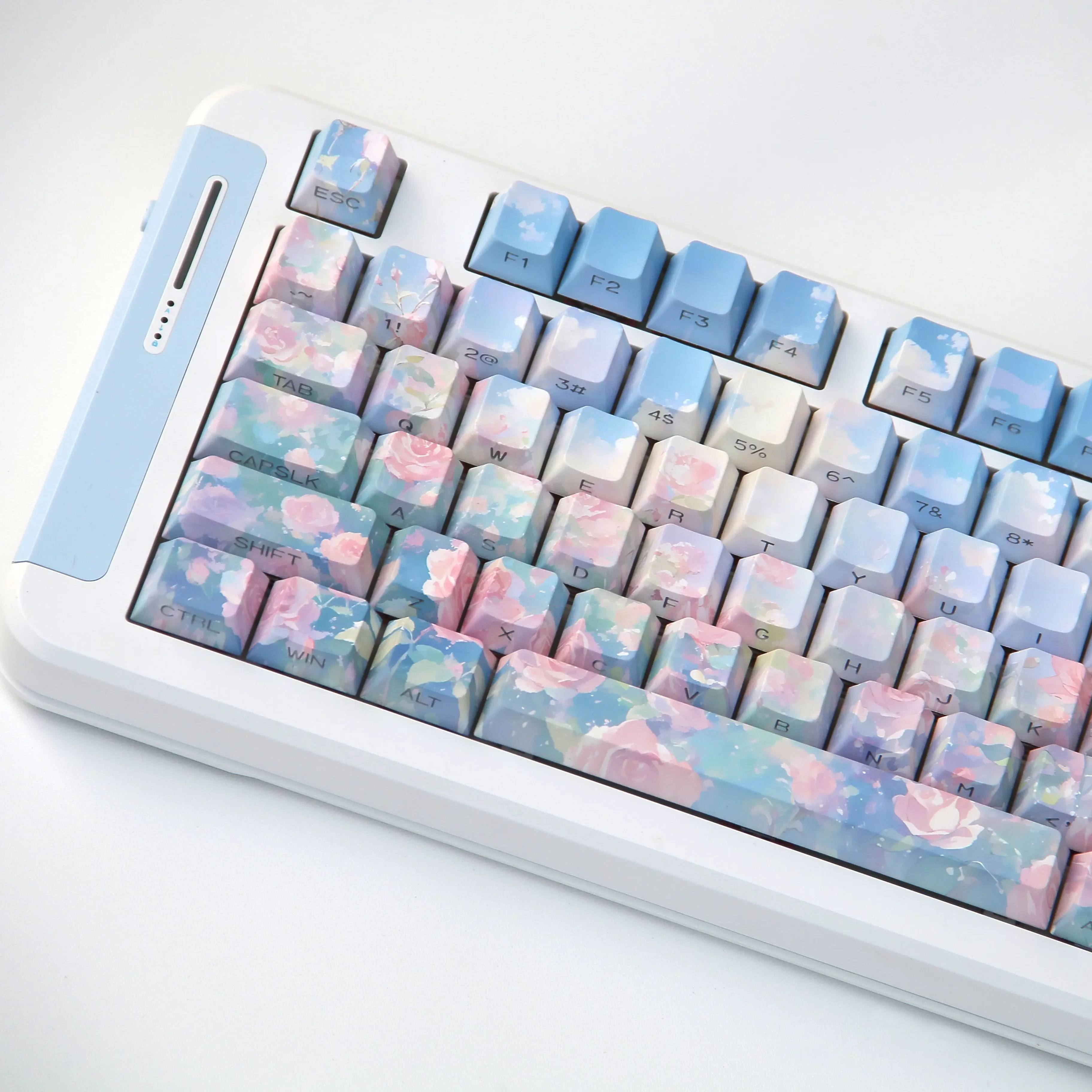 Rose Garden antique style oil painting style mechanical keyboard side engraved light original PBT keycap