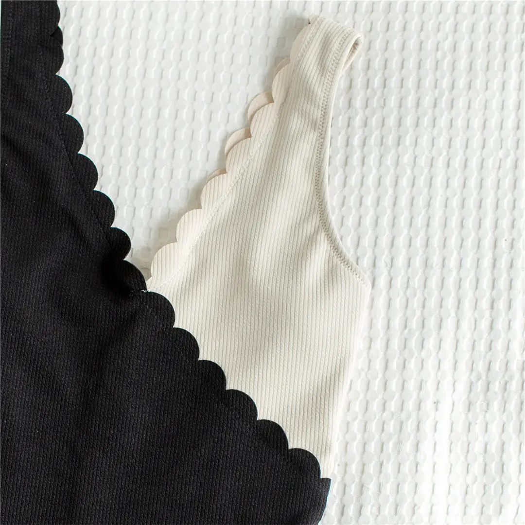 Neuer, sexy, mehrlagiger Badeanzug mit hohem Beinausschnitt, Damen-Badebekleidung, gerippter Badeanzug, Badeanzug für Damen, V2425 – Detail 20