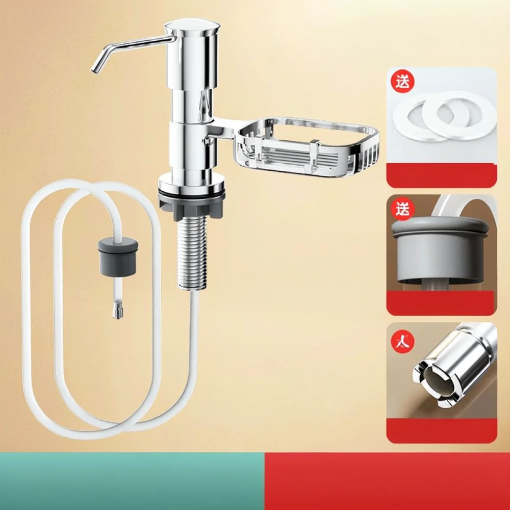 durable-kitchen-soap-dispenser-sink-mounted-manual-press-liquid-pump-aluminum-modern-home-cleaning-tool-countertop-gadget