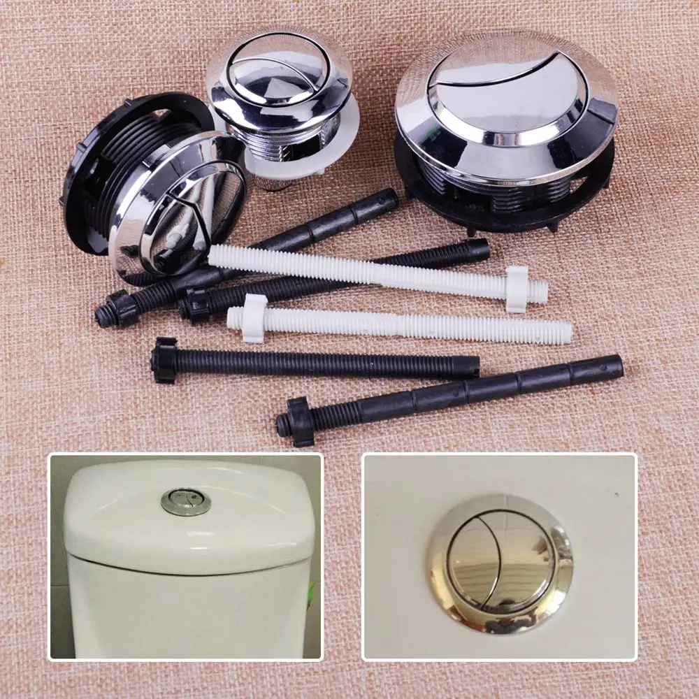 with Thread Dual Push Flushing Flusher Parts Fittings Dual Flush Valev Buttons Tank Button Toilet Button Bathroom Fixture