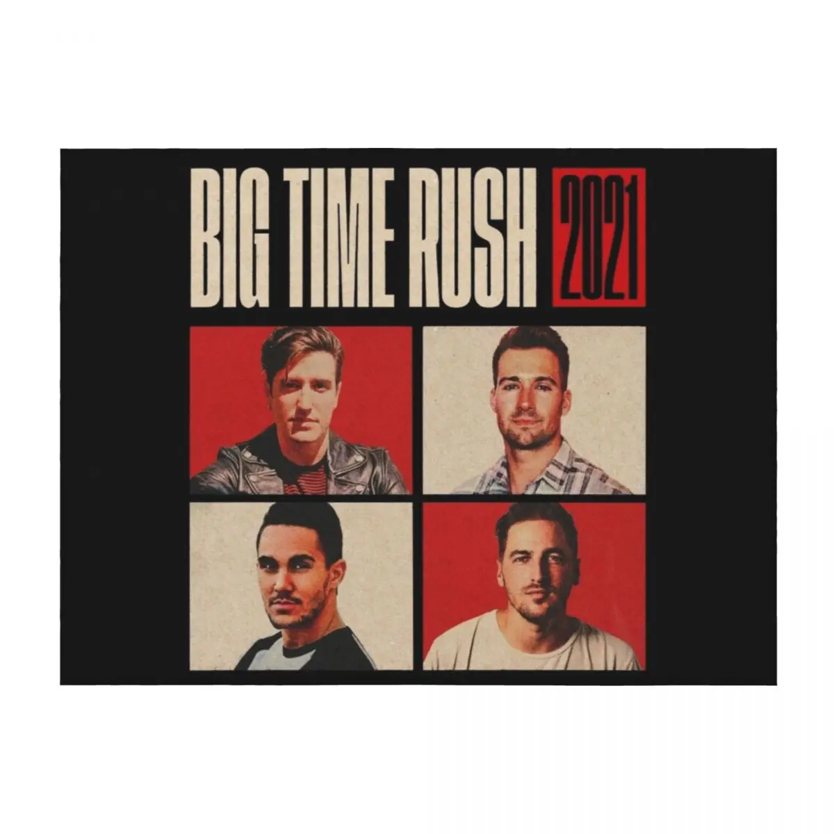 

Big time Rush BTR Throw Blanket for sofa Soft Plush Plaid Custom Hairy Blankets