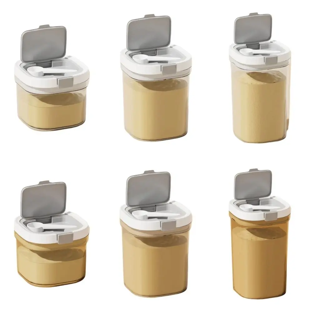 

UV-Resistant Milk Powder Jar Reusable Food Grade Airtight Container Leak-proof with Scraper Spoon Coffee Bean Can Home