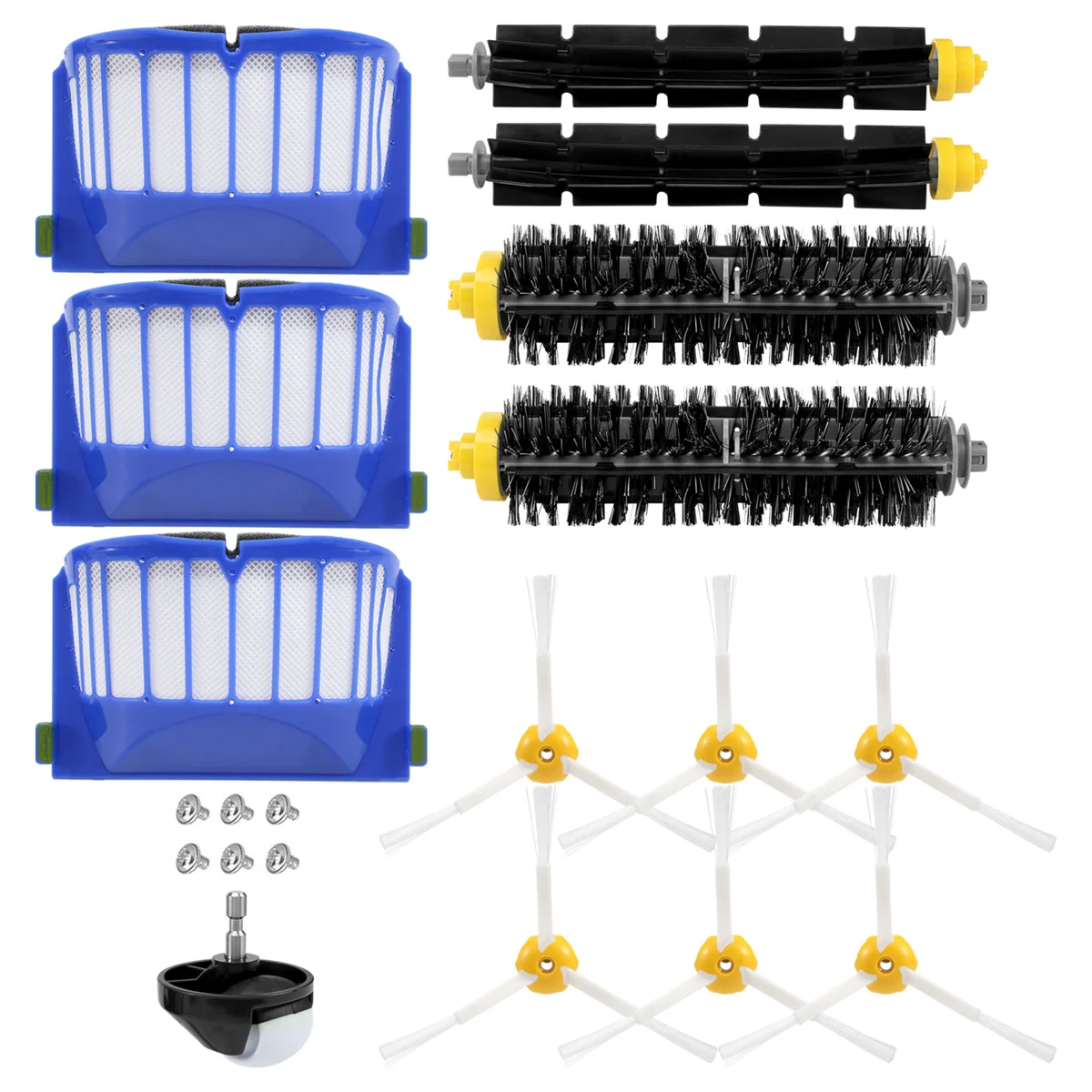 فلتر Hepa لرومبا ، أجزاء الفرشاة الجانبية الرئيسية ، 605 606 610 615 620 625 630 632 639 650 660 671 675 681 696