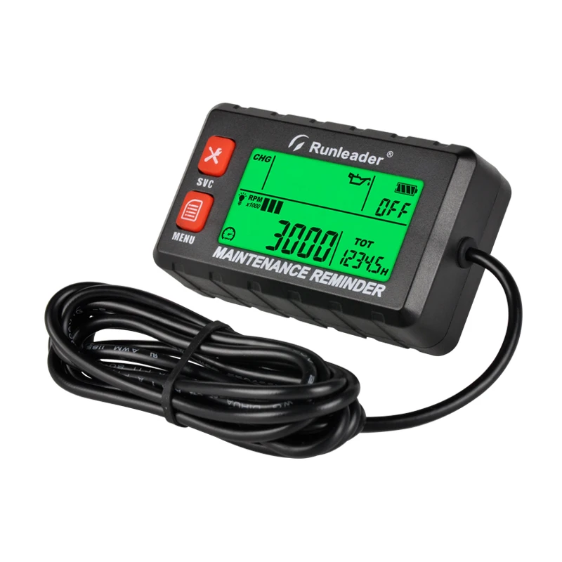 

Digital Tachometer Multi Reminder RPM Alarm Display Tacho Hour Meters Engine Maintenance for Boat Lawn Mower Generator Marin