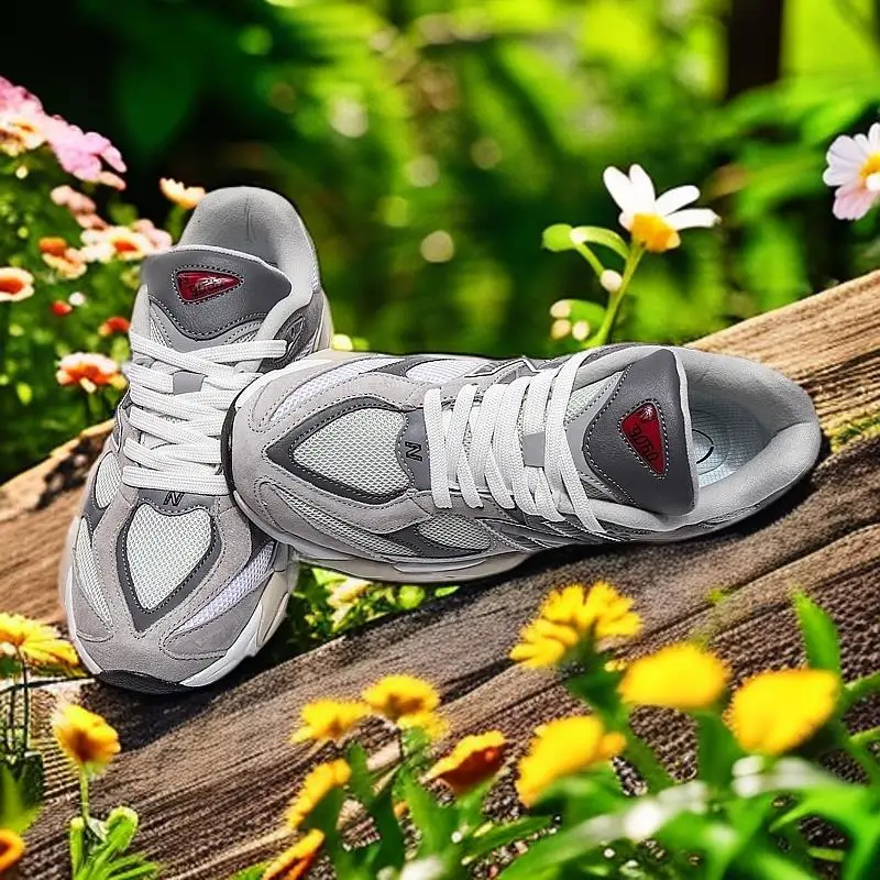 9060 Zapatillas retro: tipo pareja unisex, calidez otoño invierno, malla de ante versátil