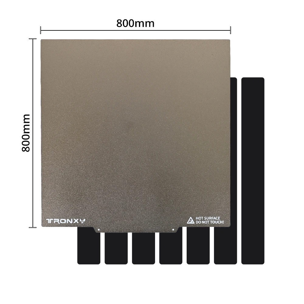 Imagem -05 - Tronxy-heatbed Hot Bed Pei Adesivo com Base Magnética Folha de Aço Folha Pré-aplicada Impressora 3d 800x800 mm 1000x1000 mm