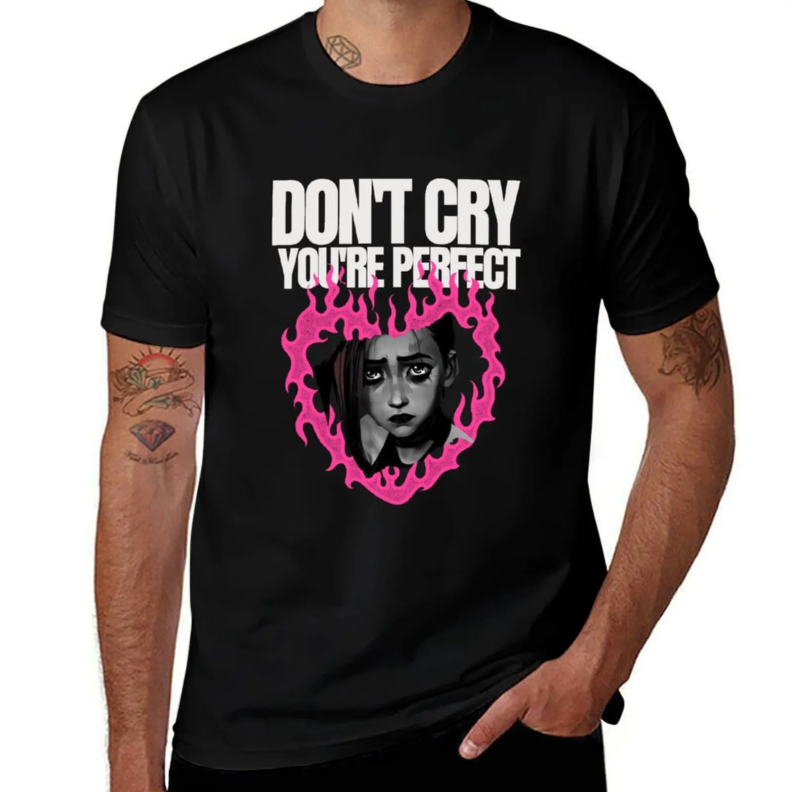Don't Cry. Youre Perfect. T-Shirt Running Performance Short Sleeve Tee T-Shirt
