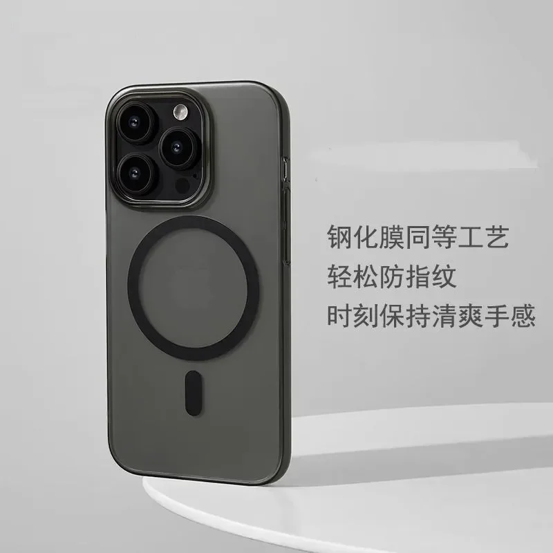 فاخر بسيط ماتي ل Magsafe شحن لاسلكي جراب هاتف آيفون 11 12 13 14 15 16 17 الهواء برو ماكس زائد الوفير Y2K غطاء