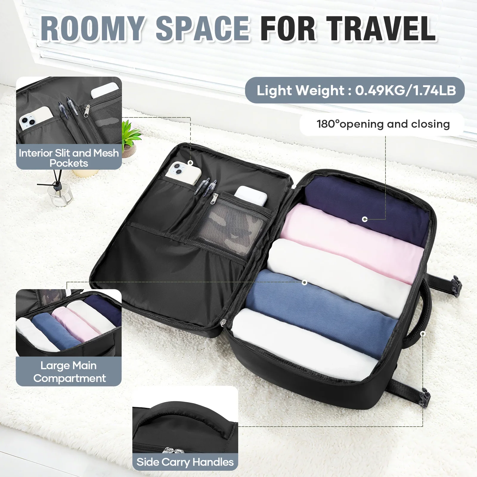 

40x30x20 Luggage Cabin Bag,40x30x20 Bag Men Women 15.6inch Laptop Bag Business Travel Backpack,College School Backapck