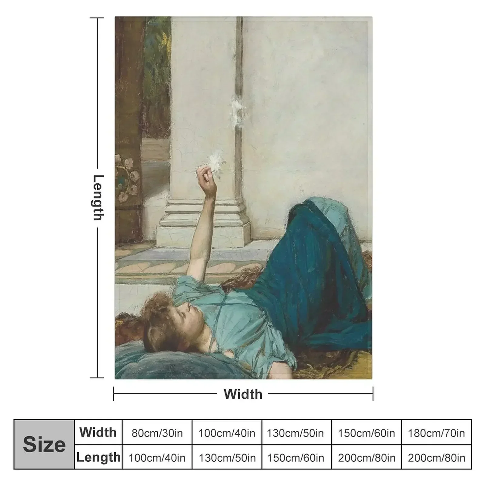 Dolce Far Niente (1879) By John William Waterhouse Throw Blanket Heavy Quilt Decorative Sofa Thin Blankets