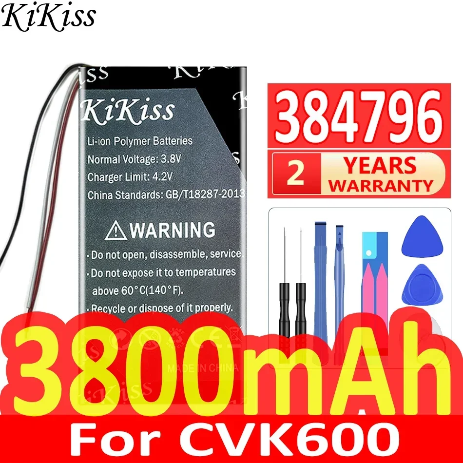 

Мощная батарея 3800 мАч KiKiss для CVK600 CVK 384796 мобильный телефон