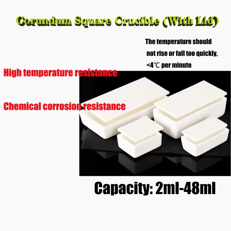 Corundum Alumina Crucible With Lid High Purity Laboratory High Temperature Experiment And Analysis