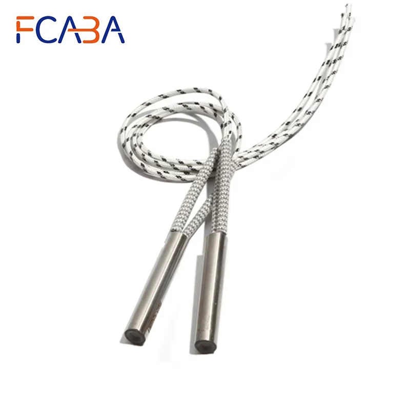 FCABA 2PCS 14mm 50~60mm 316 Stainless Steel Tubular Heating Pipe Cartridge Heater 300W/310W/330W/340W Electric Element