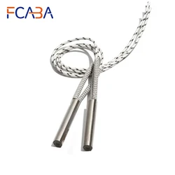 FCABA 2PCS 14mm 50~60mm 316 Stainless Steel Tubular Heating Pipe Cartridge Heater 300W/310W/330W/340W Electric Element