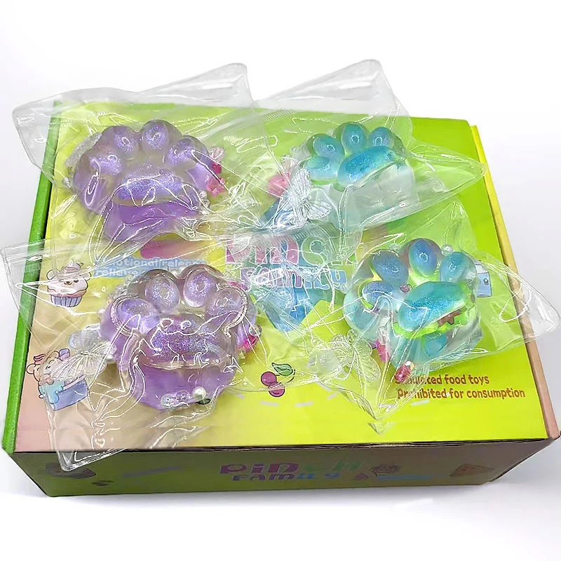 Kreative Nette Transparente Katze Pfote Weiche Prise Spielzeug Lustige Kawaii Squeeze Weiche Gummi Erwachsene Kinder Stress Relief Vent Spielzeug Spaß Geschenk