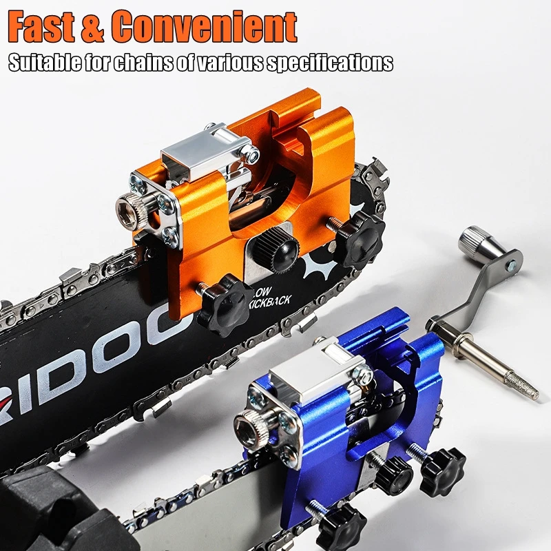 

Professional Chainsaw Sharpener Jig, Portable Aluminum Alloy Guide for All Chain/Electric Saws, Easy Angle Filing Tool Kit