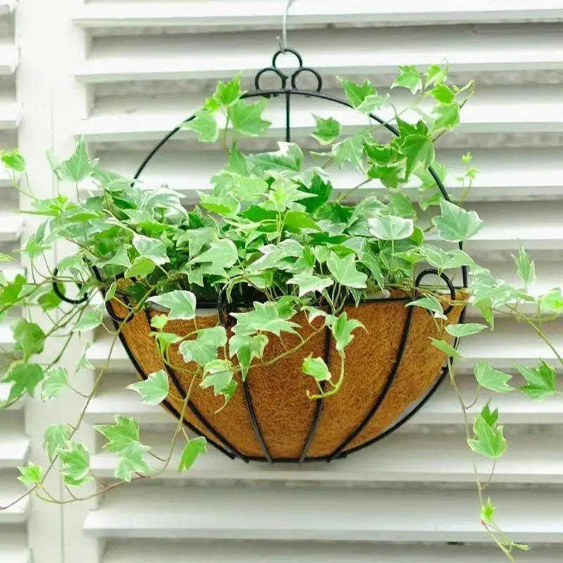 Indoor Outdoor Wall Planter Suspended Metal Flower Pot Stable Structure Outdoor Hang Planter For Restaurants Balconies Living