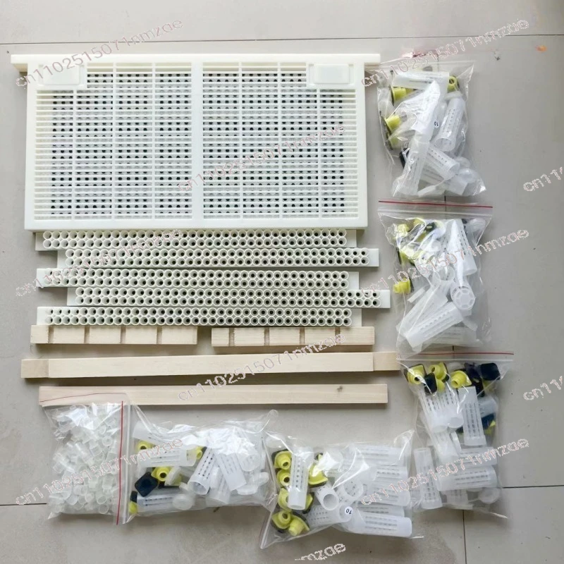no-moving-larvae-royal-jelly-frame-italian-bee-queen-rearing-kit-queen-excluder-cell-bar-base-pierced-royal-jelly-frame