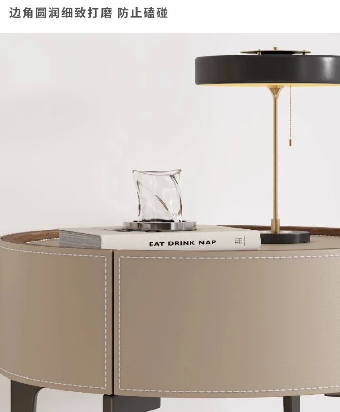 Unique Design Bedside Table Modern Aesthetic Italian Luxury Style Nightstands Drawers Storage Mesita De Noche Bedroom Furniture
