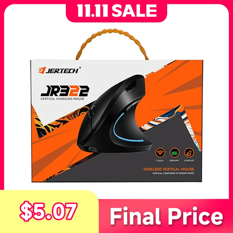 

JR322 C-Shaped Computer Game Universal Serial Bus Mouse Wireless Vertical Charging Ergonomic Mouse