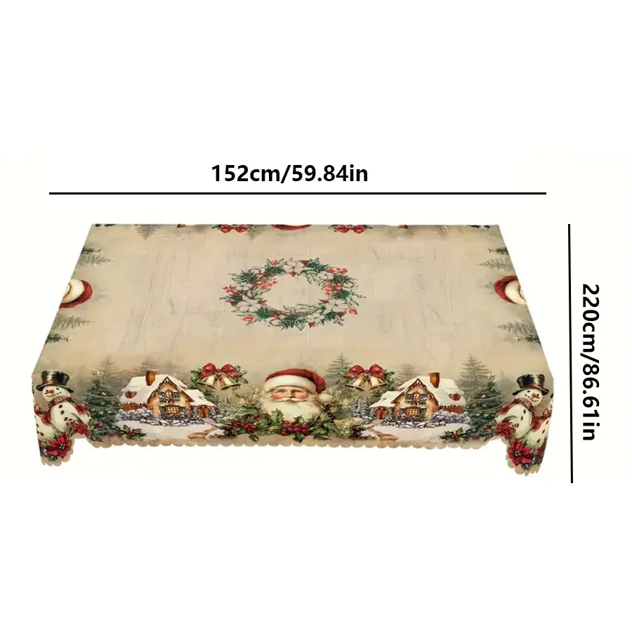 مفرش المائدة خمر عيد الميلاد عيد ميلاد سعيد الديكور للمنزل 2025 عيد الميلاد نافيداد نوتال نويل غطاء الطاولة السنة الجديدة 2026 هدية #4