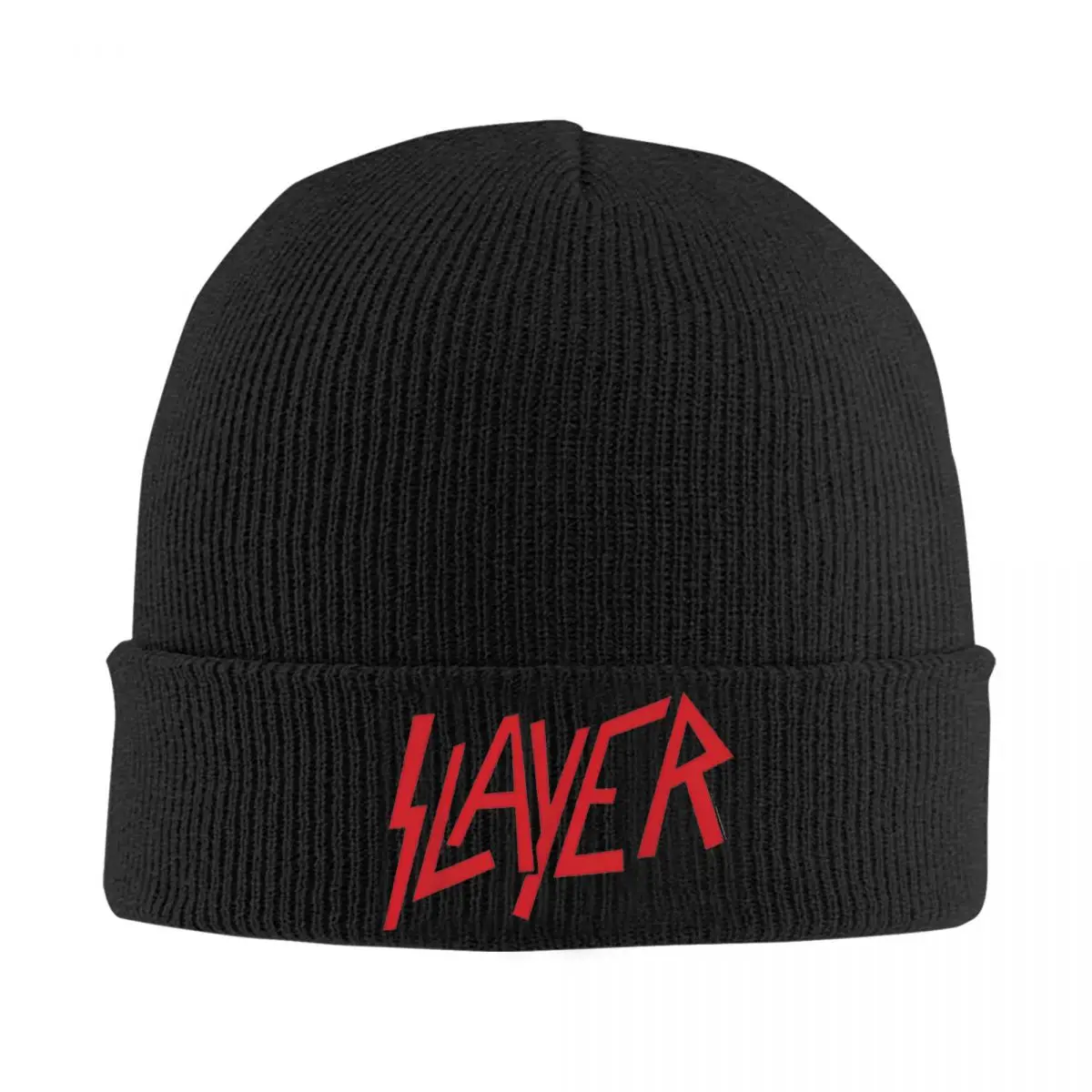 Slayer Logo Knitted Caps for Women Men Skullies Beanies Autumn Winter Hat Heavy Metal Warm Caps