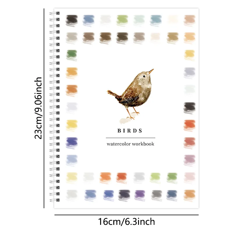 مصنف ألوان مائية احترافي من Bview Art - كراسة تلوين ورسومات من درجة الفنان مع ورق ألوان مائية #2