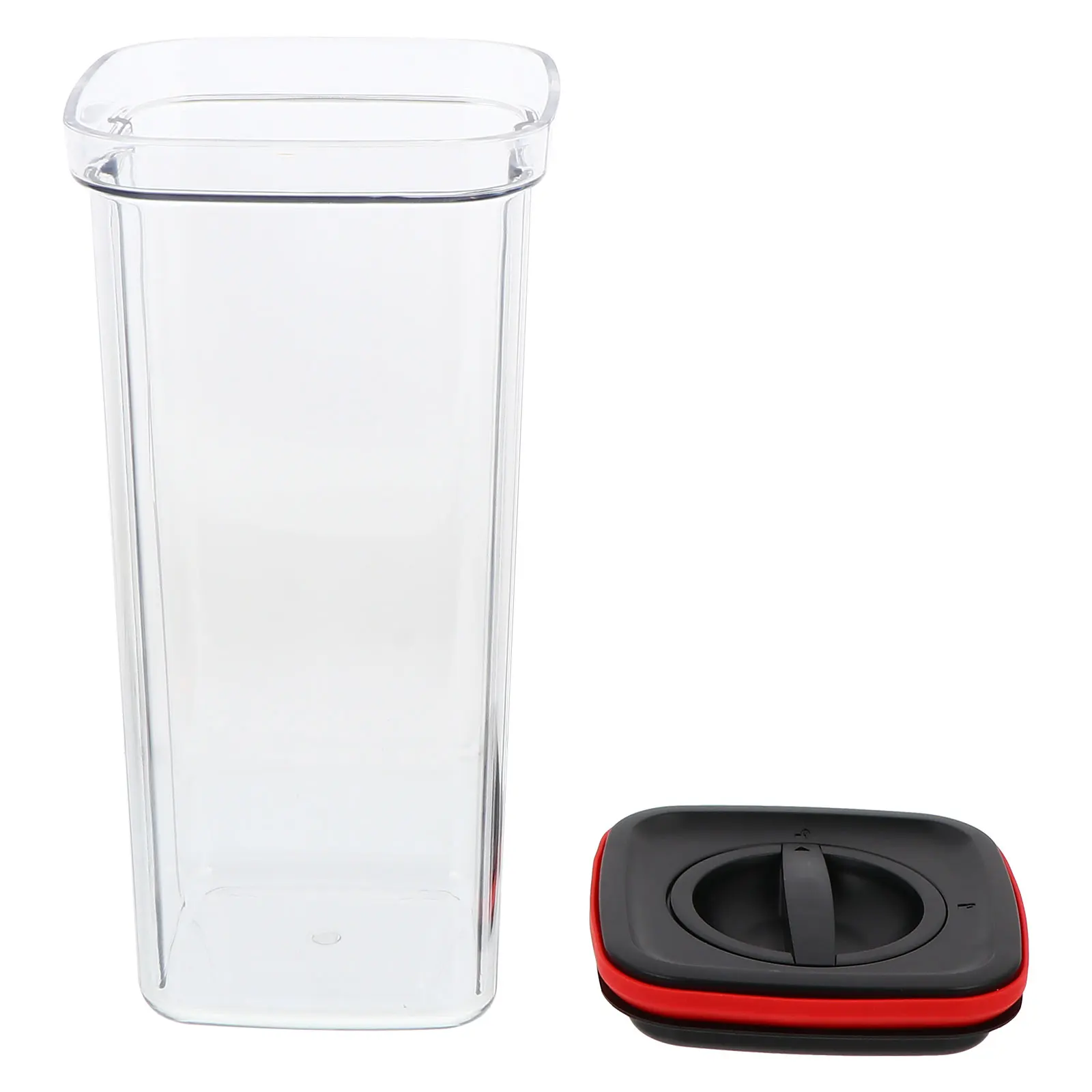Tarro de almacenamiento para alimentos frescos, tarros para aperitivos, mermelada al vacío, grande con tapa, contenedor hermético, tapas de plástico selladas transparentes