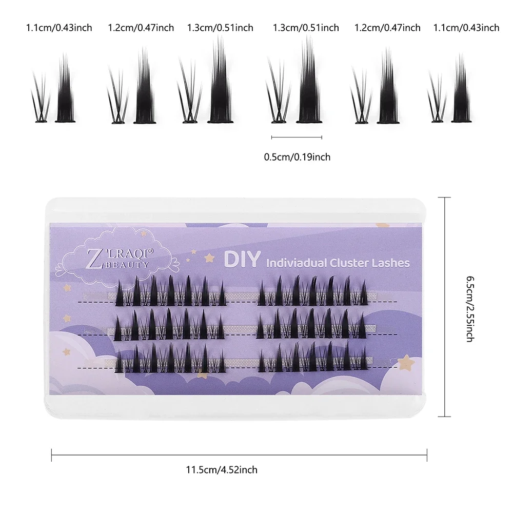 Individual Lashes False Eyelashes Manga Lashes Natural Thick Single Cluster Segmented Korean Makeup Cos Fake Eyelash Extensions