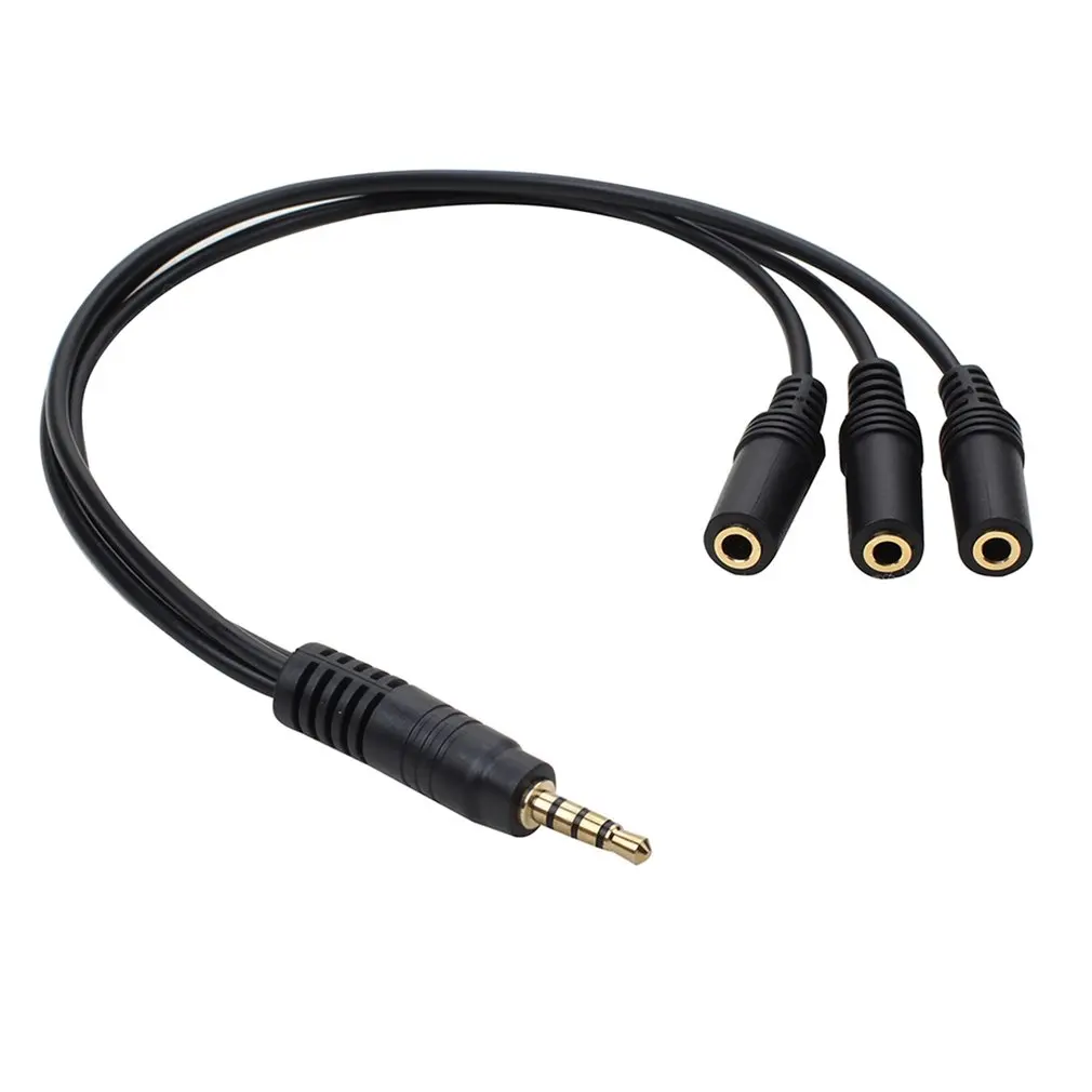 1/8 3.5mm TRRS Male To 3/4/5/6 Ports 3.5 Female Jack AUX Cable Earphone Mic Audio Adapter Cord for Phone Headset Splitter Cable