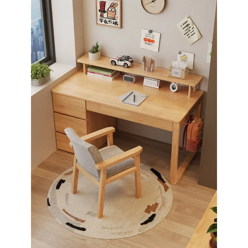 Solid wood  Children's computer with drawers Simple modern home  Student learning and writing work