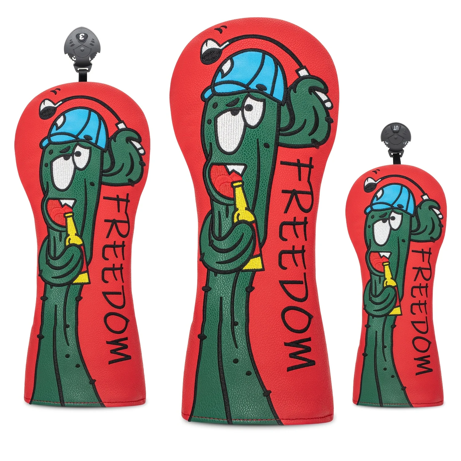 capas-divertidas-para-cabeca-de-taco-de-golfe-em-formato-de-cacto-design-de-cacto-vermelho-e-verde-com-texto-'freedom'-capa-protetora-duravel