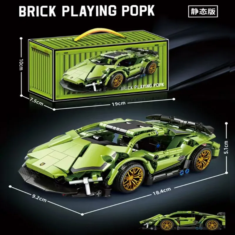 

Hot Technical Building Blocks Car Racing Sport Speed Vehicle Model City Mechanical Super Bricks Puzzle Toys Adult Gift