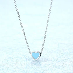 Stainless Steel Necklaces For Women Color Heart Pendant Necklaces Gold Charms Chain Necklace Fashion Design Necklaces Jewelry